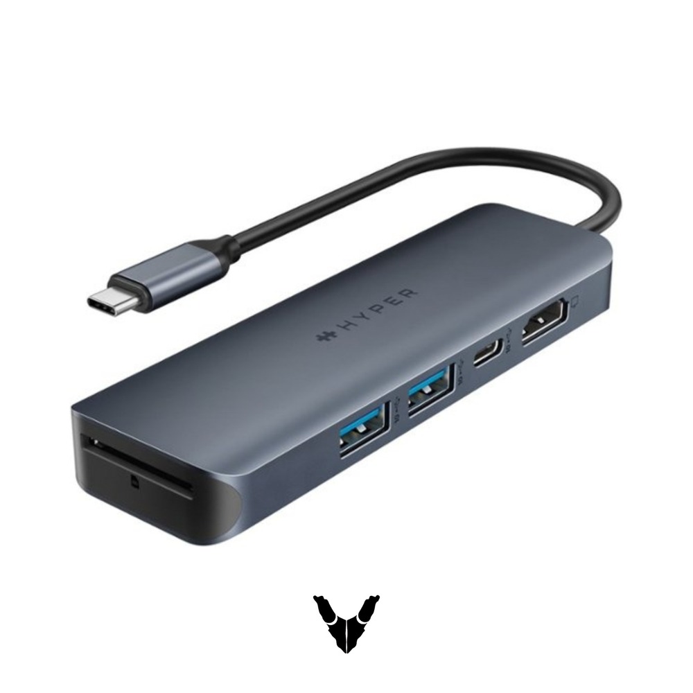 Hyper - HyperDrive Next 6 Port USB-C Hub- MacBook/PC -‎ HD4002GL - Midnight Blue